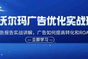 沃尔玛广告优化实战班,广告报告实战讲解,广告如何提高转化和ROAS等