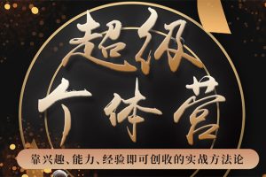 超级个体营：解锁个人“优势”，实现个人品牌持续变现（无水印）