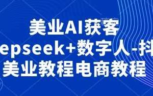 美业AI获客Deepseek+数字人-抖音美业教程电商教程