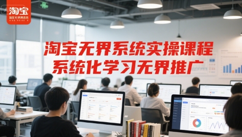 淘宝无界系统实操课程，系统化学习无界推广