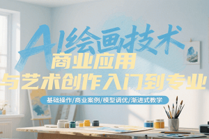 AI绘画技术商业应用与艺术创作入门到专业，基础操作/商业案例/模型调优/渐进式教学