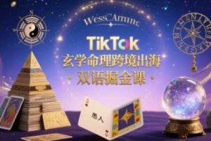 TikTok玄学命理跨境出海双语掘金课，手把手教你用命理知识精准直击海外用户痛点