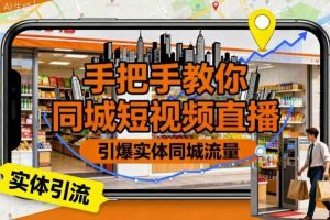 手把手教你同城短视频直播，引爆实体同城流量