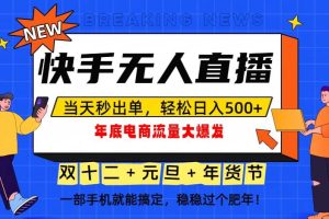 (16772期)泼天的富贵一定要接住!年底流量大爆发,一部手机轻松日入500+!