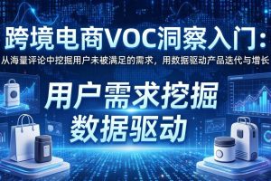 (17796期)跨境电商VOC洞察入门:从海量评论中挖掘用户未被满足的需求,用数据驱动产品迭代与增长