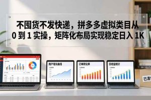 （17989期）不囤货不发快递，拼多多虚拟类目从 0 到 1 实操，矩阵化布局实现稳定日入 1K