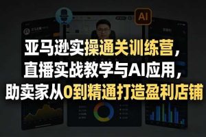 亚马逊实操通关训练营，直播实战教学与AI应用，助卖家从0到精通打造盈利店铺（更新4月17日）