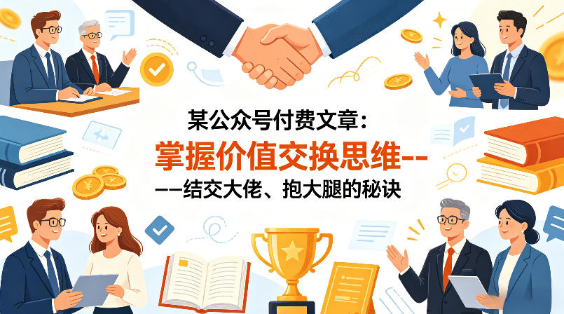 某公众号付费文章：掌握价值交换思维----结交大佬、抱大腿的秘诀