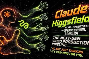 (18345期)Claude+Higgsfield MCP新一代AI视频工作流:一键写脚本生成画面,自动输出成片