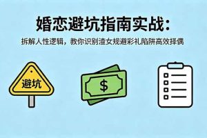 (18589期)付费文章:婚恋避坑指南实战:拆解人性逻辑,教你识别渣女规避彩礼陷阱高效择偶