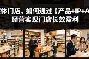 实体门店，如何通过【产品+IP+AI】经营实现门店长效盈利