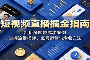 短视频直播掘金指南:剖析多领域成功案例,掌握流量搭建、账号运营与增收方法