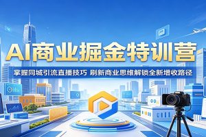 AI商业掘金特训营:掌握同城引流直播技巧,刷新商业思维解锁全新增收路径