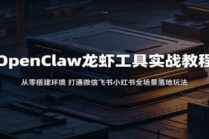 OpenClaw龙虾工具实战教程:从零搭建环境,打通微信飞书小红书全场景落地玩法