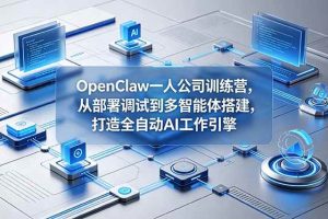 （18789期）OpenClaw 一人公司训练营，从部署调试到多智能体搭建，打造全自动 AI 工作引擎