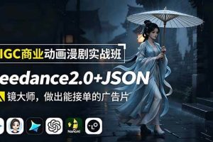 (18849期)AIGC商业动画漫剧实战班:Seedance2.0+JSON分镜大师,做出能接单的广告片