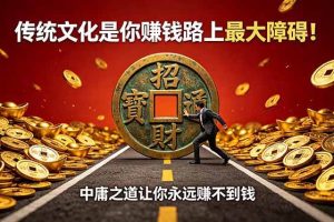 (18872期)付费文章:传统文化是你赚钱路上最大障碍!中庸之道让你永远赚不到钱