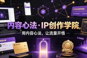 内容心法·IP创作学院，用内容心法，让流量开悟