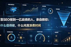 (19197期)靠SEO做到一亿战绩的人,亲自教你:什么值得做,什么纯属浪费时间【原创双语字幕】