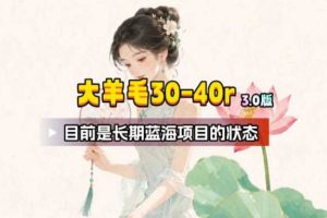 【大羊毛】几分钟30-40r，【流量体联盟】，可以矩阵，操作无脑简单