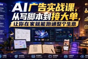 AI广告实战课，从写脚本到接大单，让你在家就能跑通整个生意【原创双语字幕】