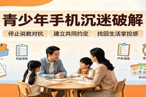 青少年手机沉迷破解：跳出管控说教思维，六步法引导孩子夺回注意力掌控权