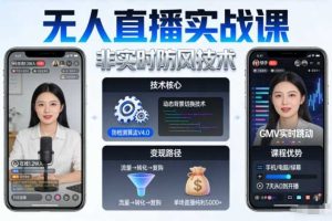 宝子哥无人直播实战课,非实时防风技术,聚焦抖音快手等平台直播带货,轻松开启直播变现之路(更新260922)