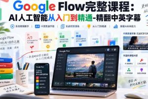 【无水印】Google Flow完整课程:AI人工智能从入门到精通-精翻中英字幕