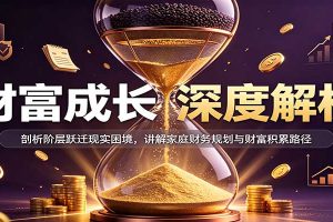 财富成长深度解析:剖析阶层跃迁现实困境,讲解家庭财务规划与财富积累路径