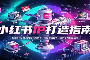 小红书IP打造指南:赛道对标,爆款笔记文案创作,拍摄修图剪辑,公众号与口播玩法