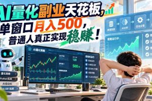 AI量化副业天花板，单窗口月入500，普通人真正实现稳賺！【揭秘】