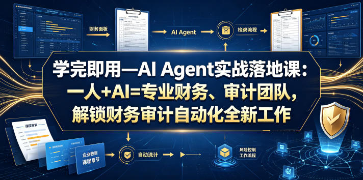 学完即用—AI Agent实战落地课：一人+AI=专业财务、审计团队，解锁财务审计自动化全新工作模式（更新0924）
