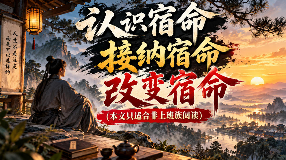 某公众号付费文章:认识宿命,接纳宿命,改变宿命(本文只适合非上班族阅读)