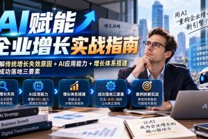 （20850期）【无水印】AI赋能企业增长实战指南：拆解传统增长失效原因+AI应用能力+增长体系搭建与成功落地三要素