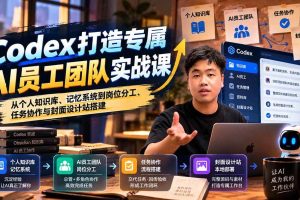 （20916期）【无水印】Codex打造专属AI员工团队实战课：从个人知识库、记忆系统到岗位分工、任务协作与封面设计站搭建