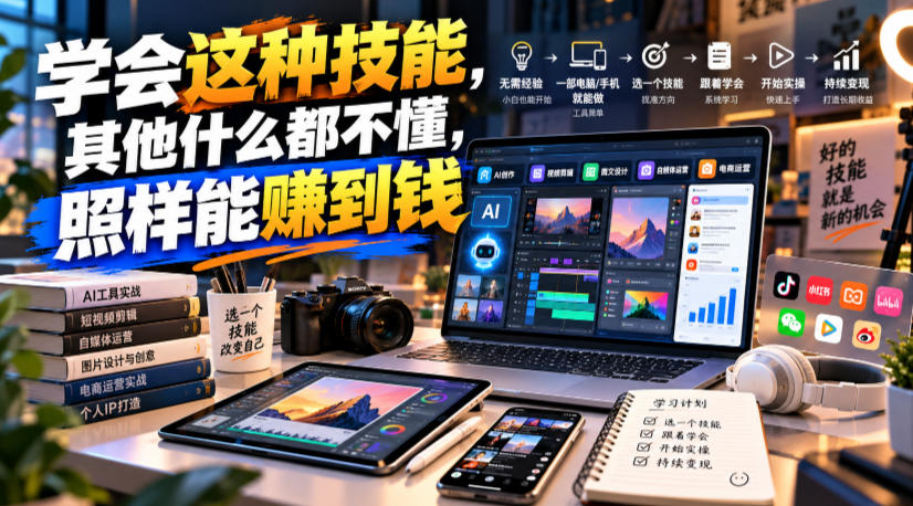 某公众号付费文章:学会这种技能,其他什么都不懂,照样能賺到钱