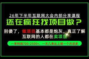 请不要再疯狂的找项目了!卖项目一单700-2.5k+不香吗?当天上手,当天变现!【揭秘】